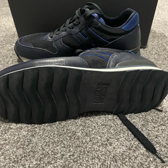 Hogan navy suede with leather trim runner - Picture 5 of 5